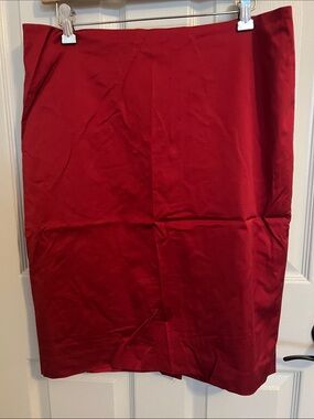 Talbots Deep Red Pencil Skirt